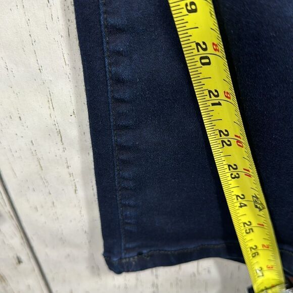 Iman Global Chic Womens Plus 360 Slim Boot Cut Dark Blue Denim Streetwear Jeans - Picture 14 of 16